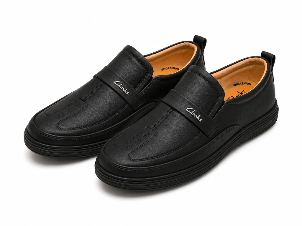 Premium Black Slip-On Loafers for Men | Soft Comfort Casual Shoes | Sheikh Collection  Product Description