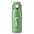 Green Vacuum Insulated Water Bottle – Leak-Proof Flip Lock