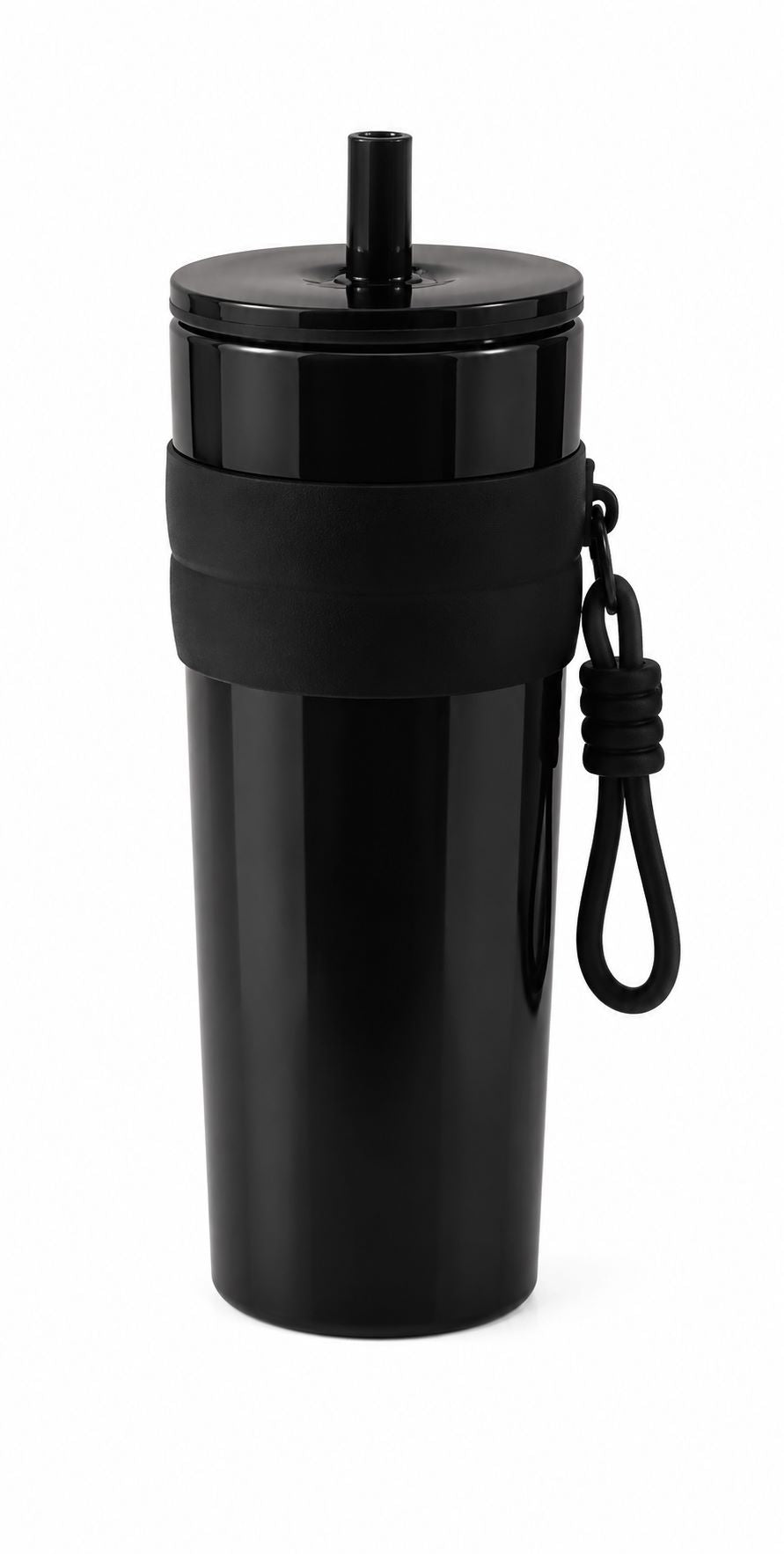 Premium Insulated Tumbler Cup with Straw & Wrist Strap