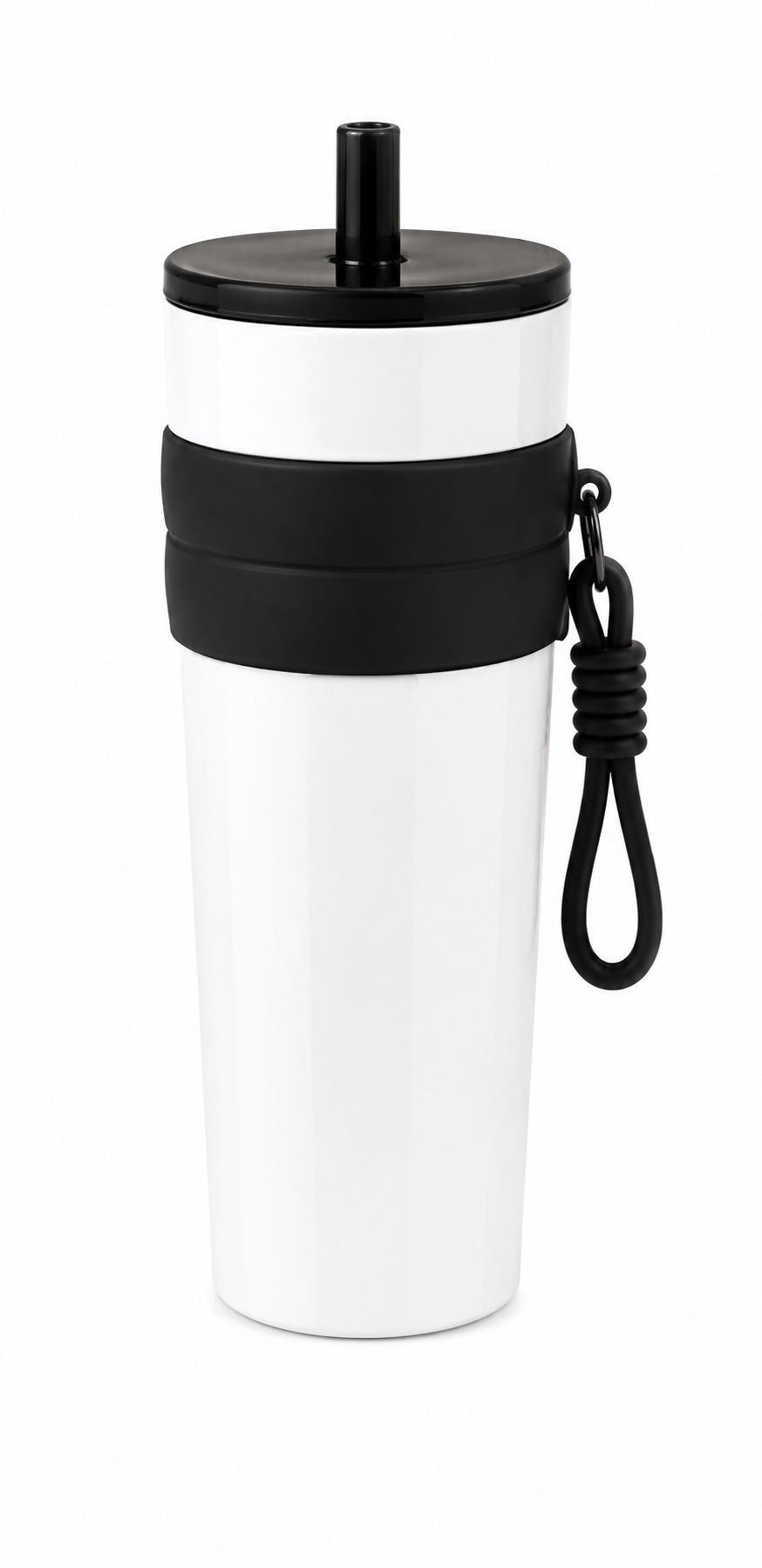 Premium Insulated Tumbler Cup with Straw & Wrist Strap