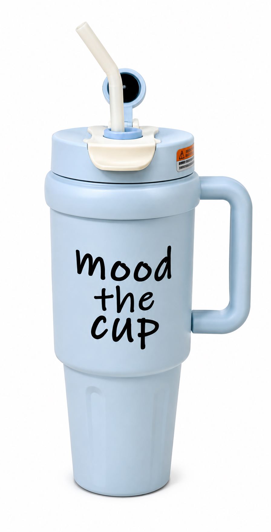 Mood Coffee Cup – Insulated Travel Tumbler with Handle & Straw