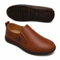 Men's Premium Brown Slip-On Casual Loafers | Soft Comfort Everyday Shoes