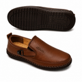 Clarks Premium Brown Leather Slip-On Casual Shoes For Men