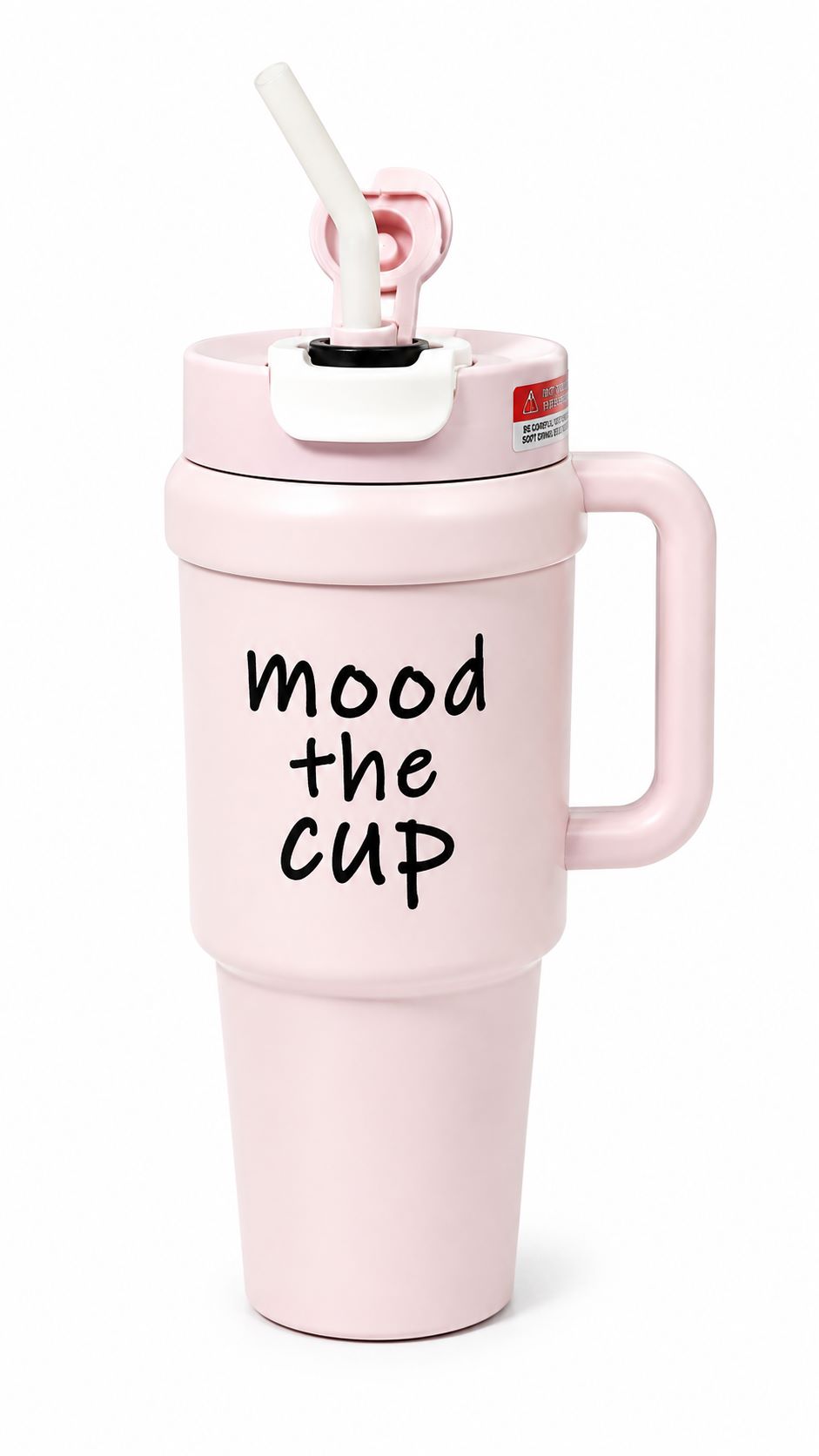 Mood Coffee Cup – Insulated Travel Tumbler with Handle & Straw