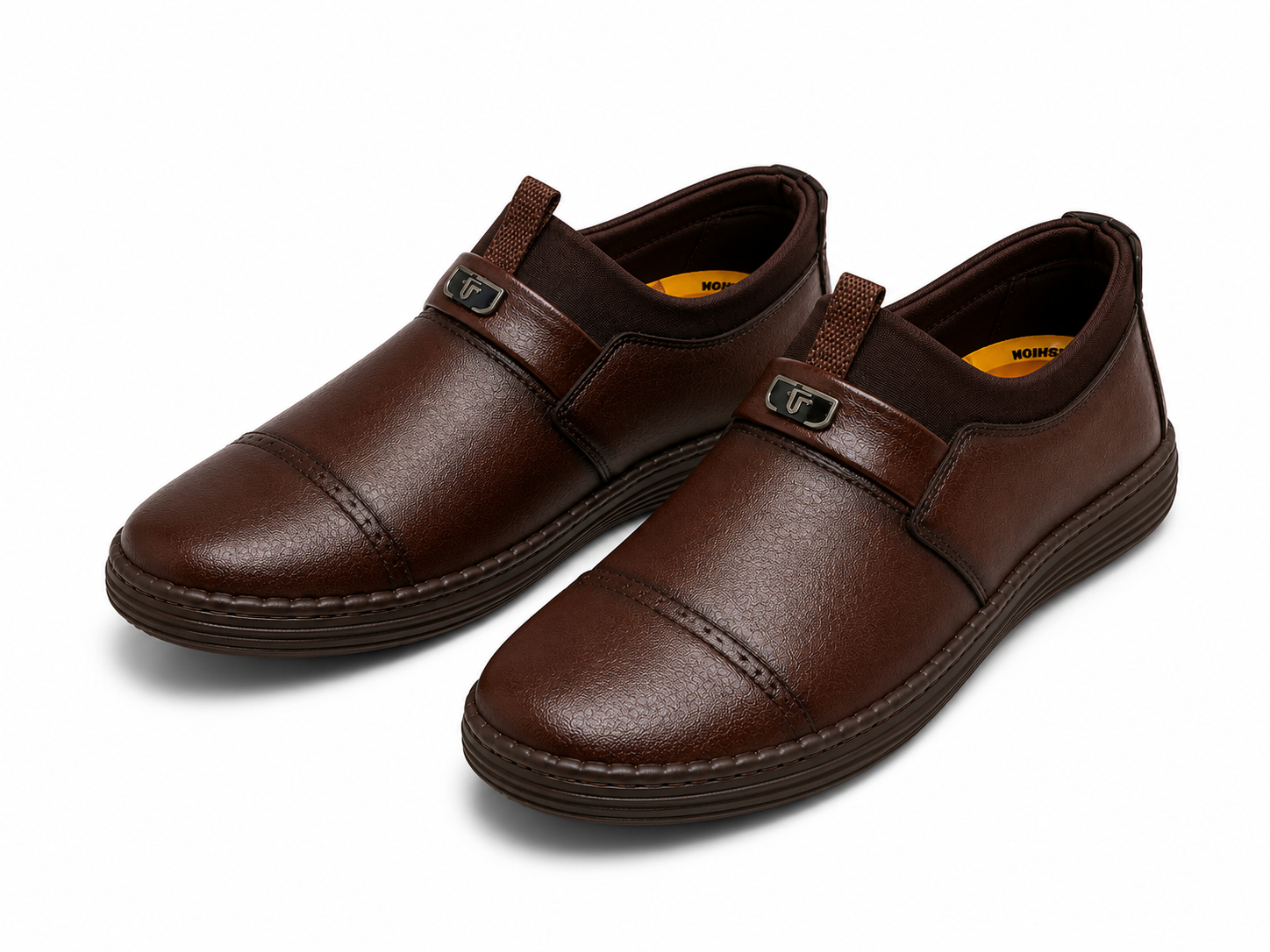 Men's Premium Brown Slip-On Casual Shoes | Soft Comfort | Lightweight Everyday Wear