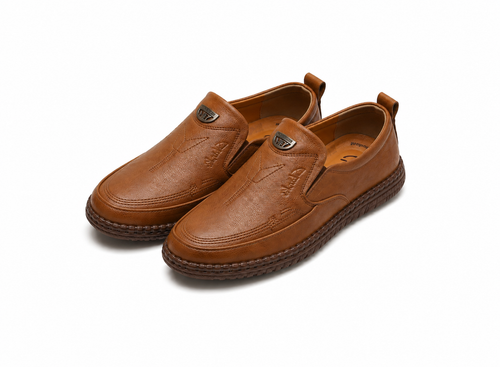 Clarks Style Premium Brown Slip-On Loafers – Soft Comfortable Casual Shoes for Men