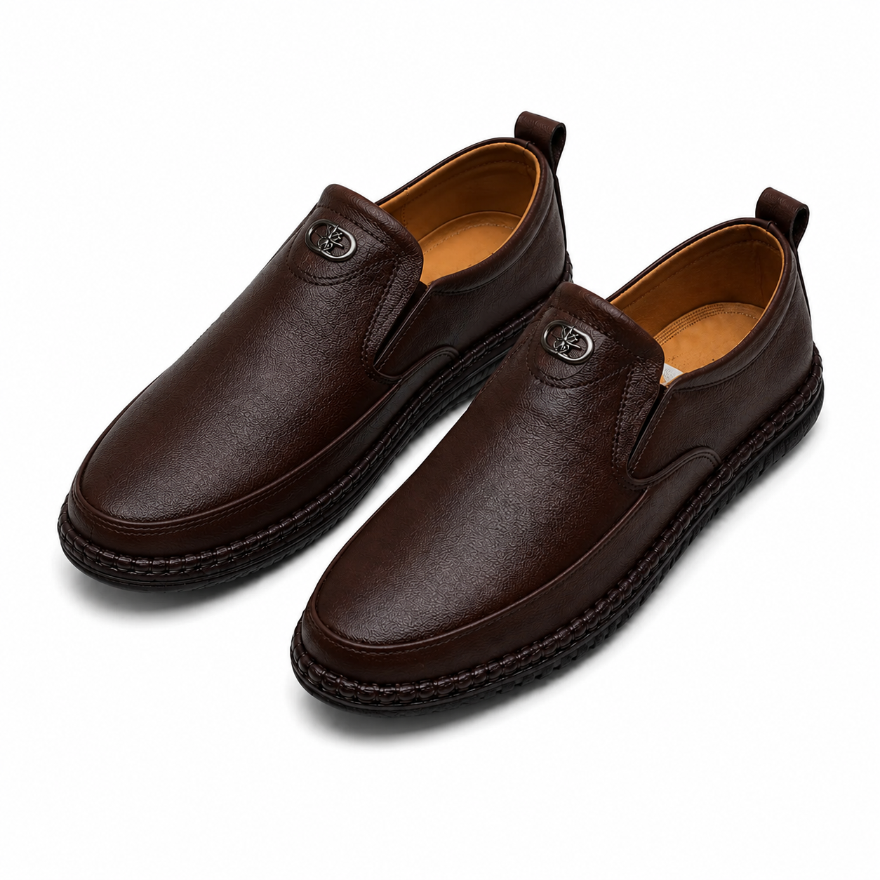 Sheikh Collection Premium Comfort Slip-On Loafers – Dark Brown