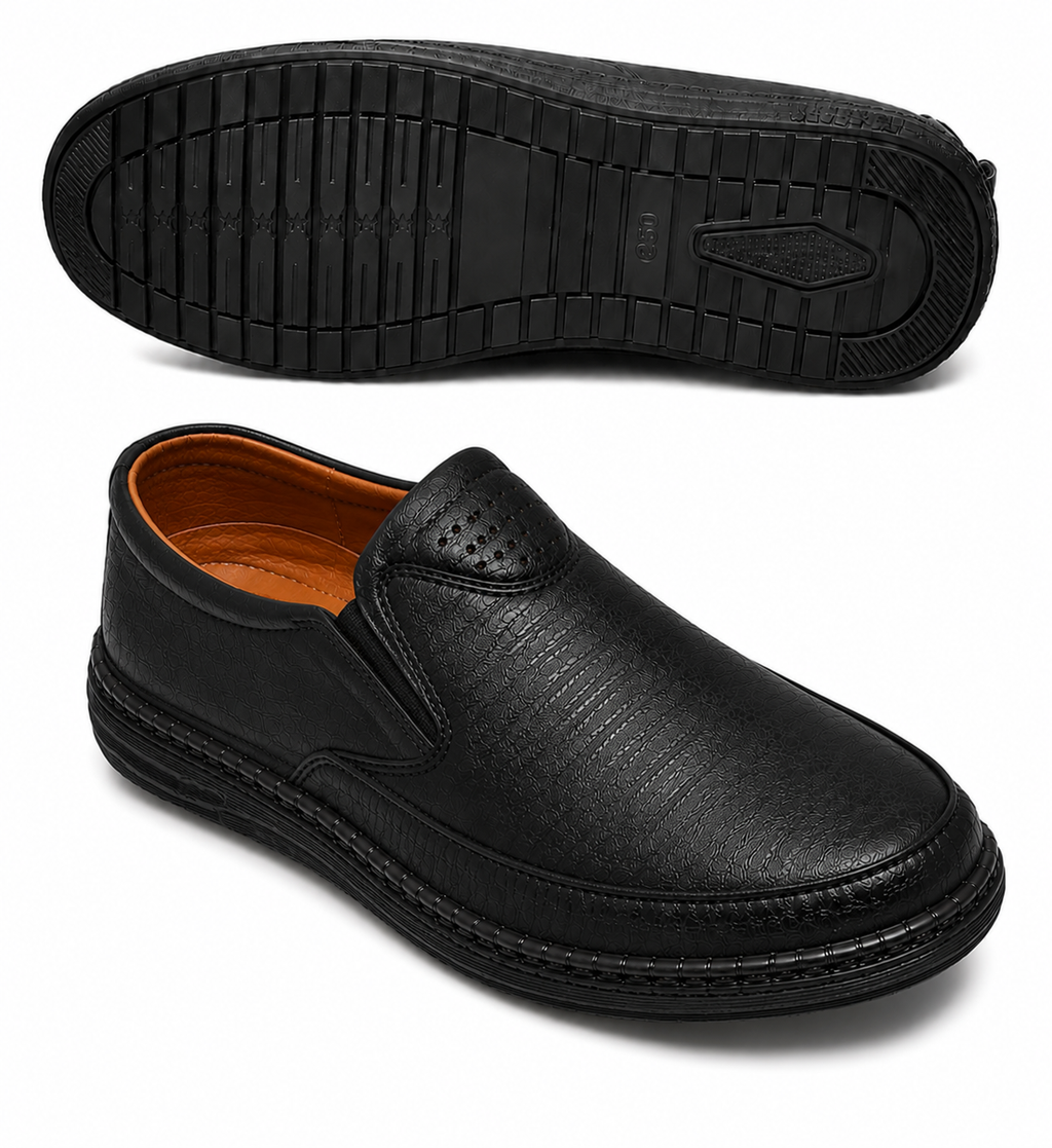 Premium Black Slip-On Casual Loafers for Men