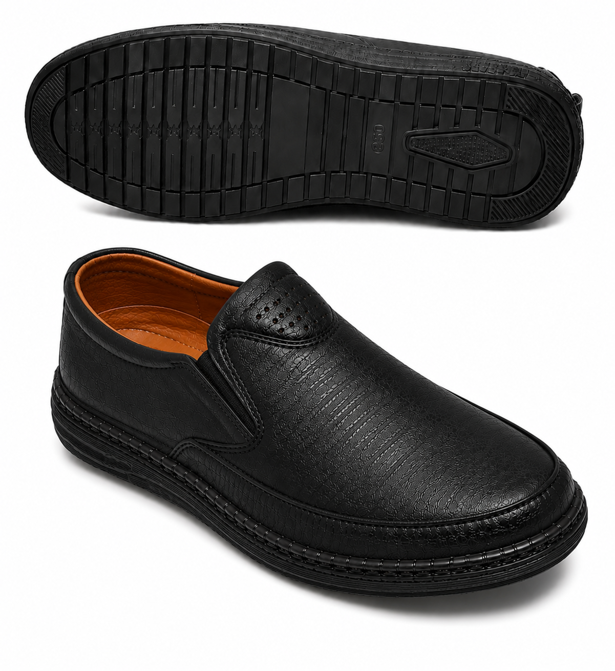 Premium Black Slip-On Casual Loafers for Men