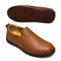 Premium Men’s Casual Slip-On Loafers – Tan Leather Comfort Shoes