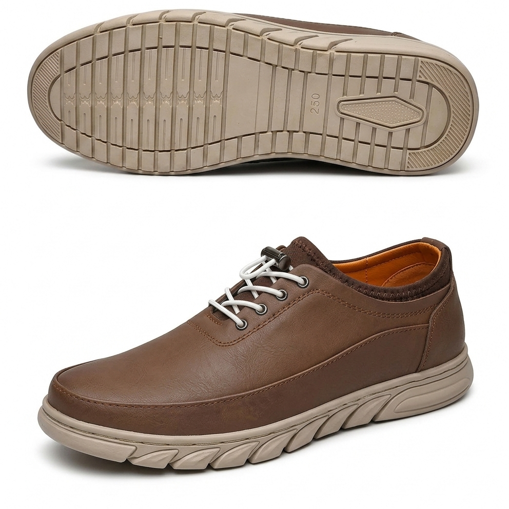 Men’s Premium Urban Comfort Sneakers – Coffee Brown Edition