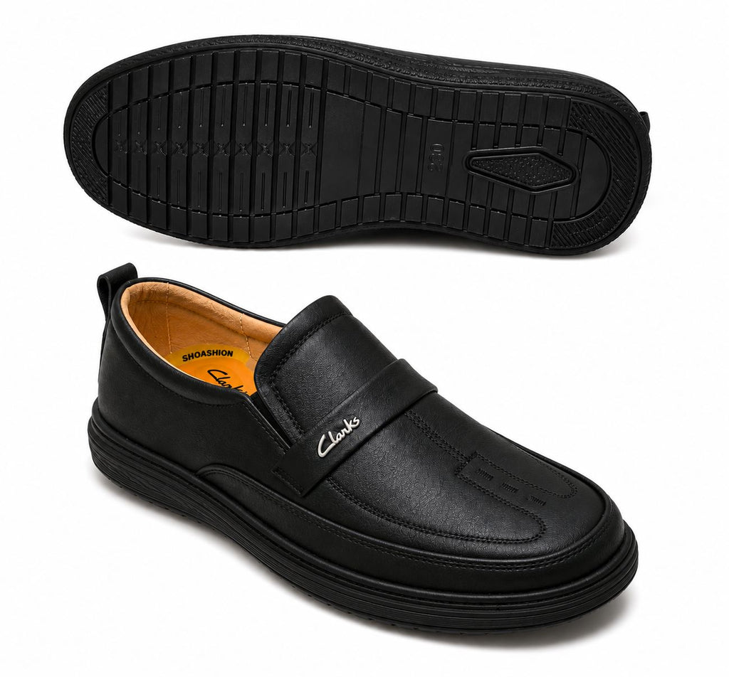 Premium Black Slip-On Loafers for Men | Soft Comfort Casual Shoes | Sheikh Collection  Product Description