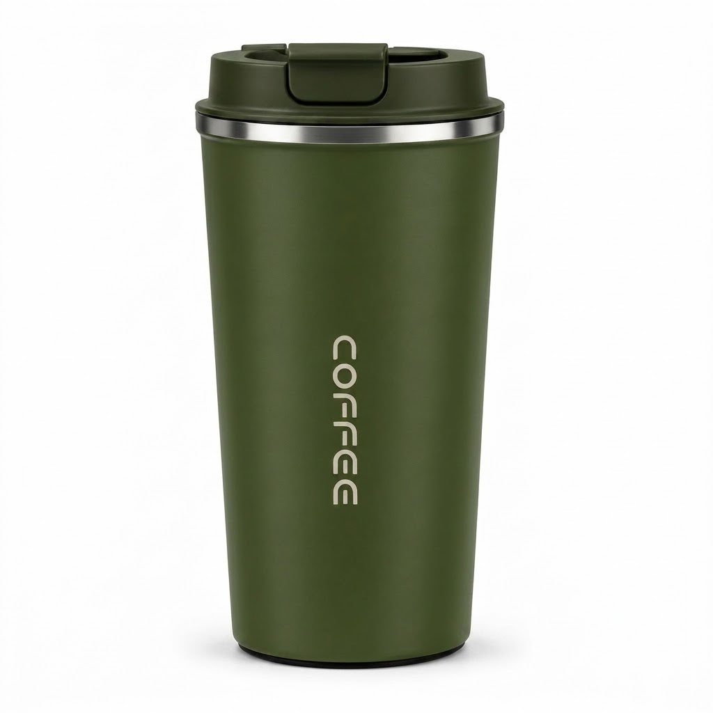 Stainless Steel Thermal Coffee Tumbler with Leak-Proof Lid – 500ml