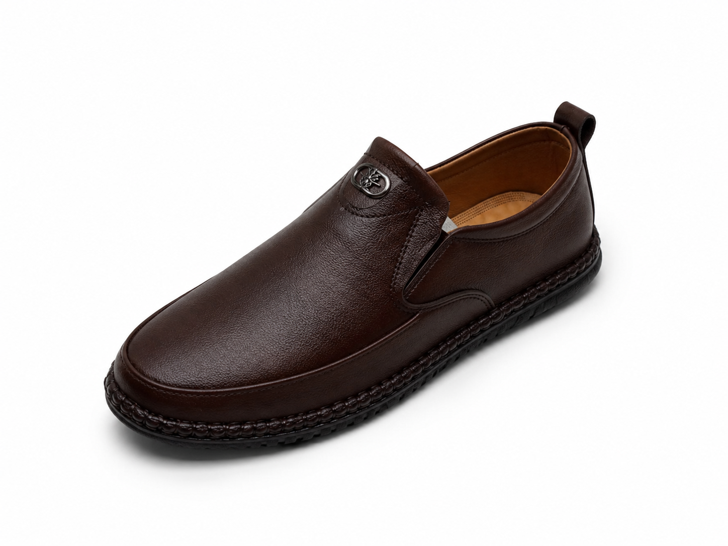 Sheikh Collection Premium Comfort Slip-On Loafers – Dark Brown